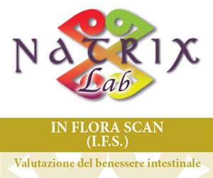 Logo Natrix Lab con banda "IN FLORA SCAN (I.F.S.) Valutazione del benessere intestinale"