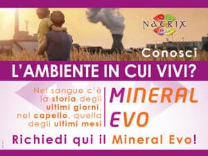 Locandina promozionale Natrix del Mineral Evo con il testo «Conosci l’ambiente in cui vivi?».